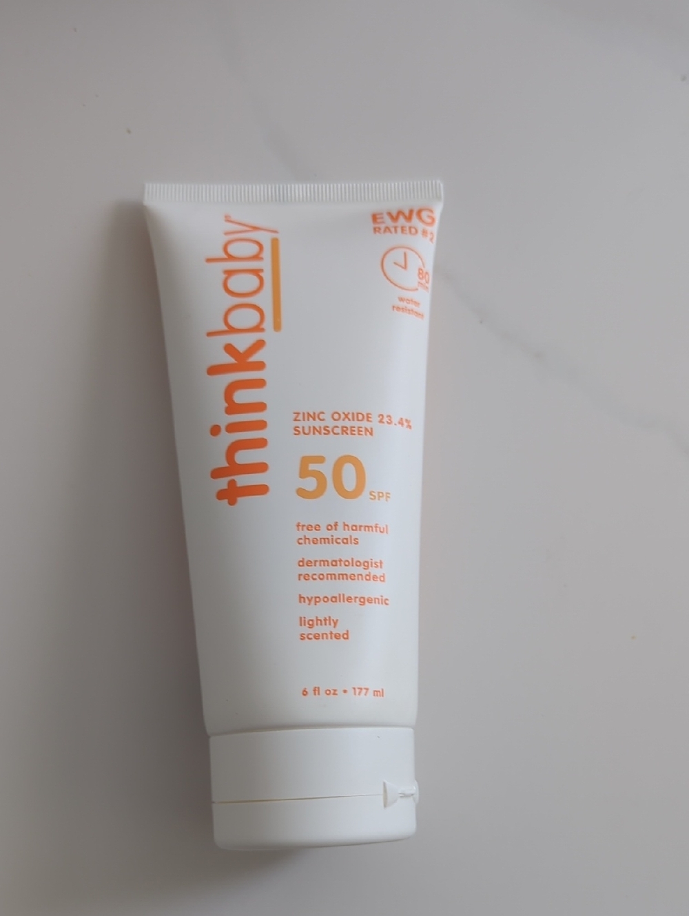Thinkbaby SPF 50+ Sunscreen 6oz - Mineral – Reef Friendly – Sealed, No Box
